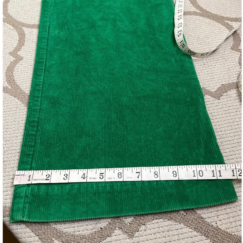 Boden Green Corduroy Wide Leg Trousers Patch Front Pockets Women’s Size 12 - Picture 6 of 14
